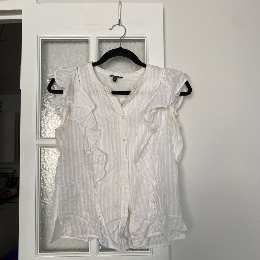 Thrifted White Blouse